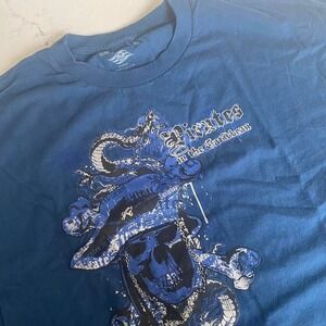 Disney Cruise Line Pirates of the Caribbean T-Shirt Blue  Graphic Tee Adult XL